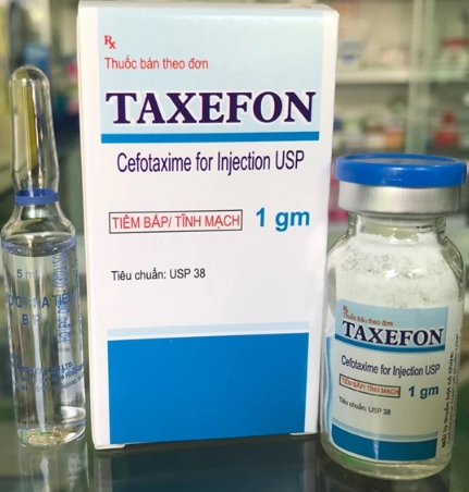 Thuốc kháng sinh Taxefon hộp 1 lọ bột + 1 ống nước cất pha tiêm 5ml