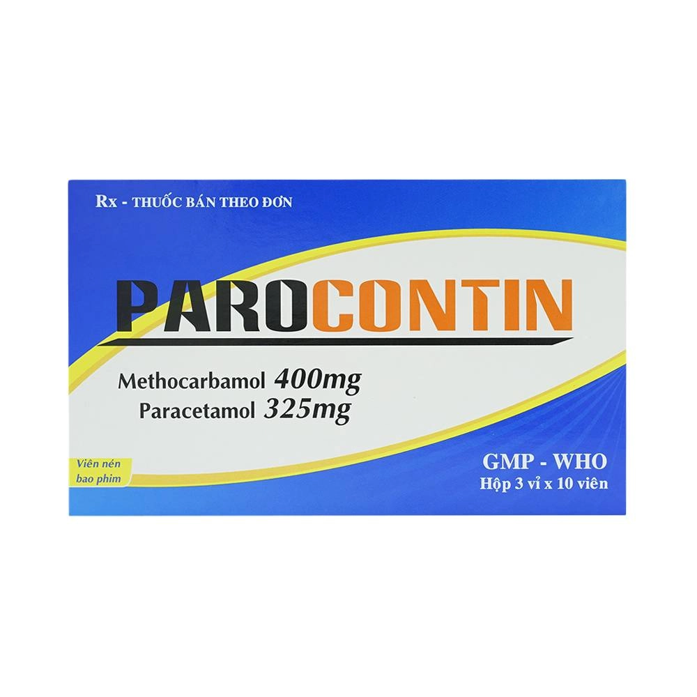 Thuốc giảm đau xương khớp Parocontin hộp 3 vỉ x 10 viên nén bao phim