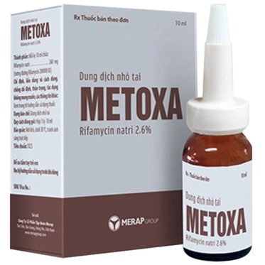 Dung dịch nhỏ tai, điều trị nhiễm trùng tai METOXA hộp 1 lọ x 10 ml