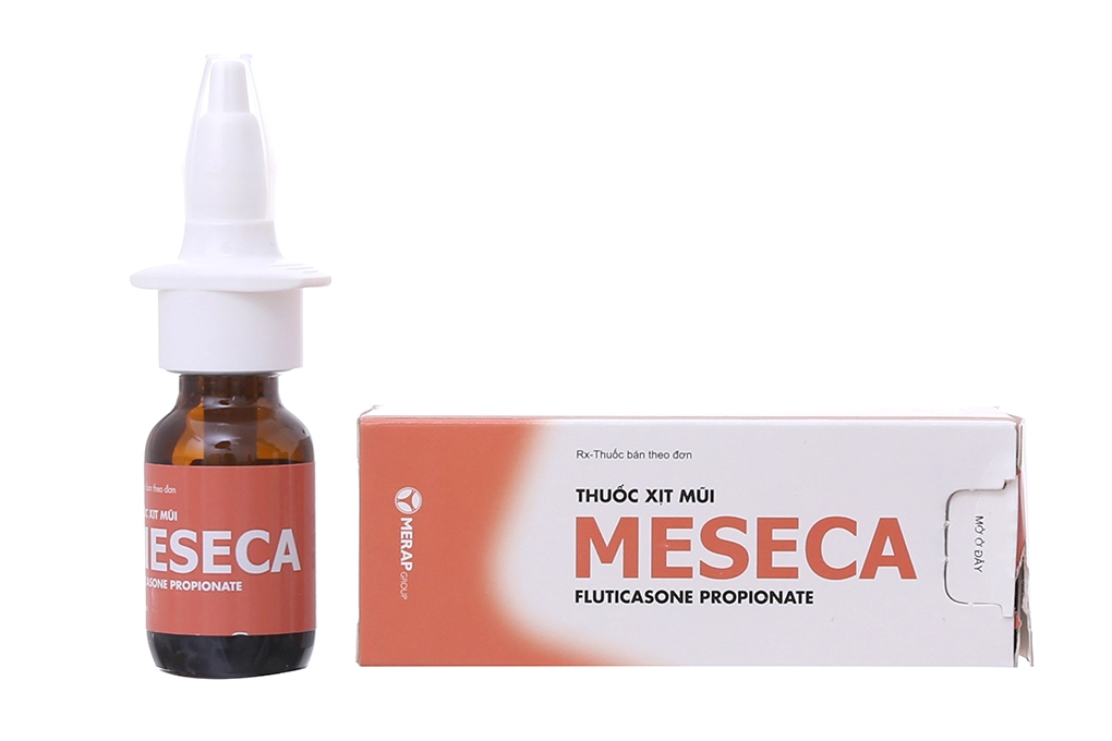 Thuốc xịt mũi trị viêm mũi dị ứng Meseca hộp 1 lọ 60 liều xịt