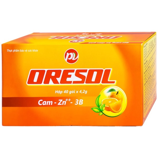 Thực phẩm bảo vệ sức khỏe Oresol Cam-Zn++-3B Phúc Vinh hộp 40 gói x 4,2g