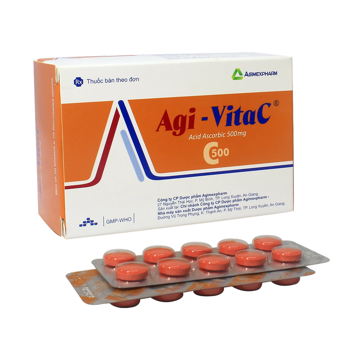 Thuốc bổ sung vitamin Agi-VitaC 500mg hộp 100 viên