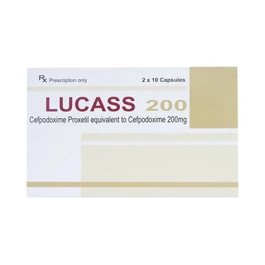 Thuốc kháng sinh Lucass 200 Maxim hộp 2 vỉ x 10 viên