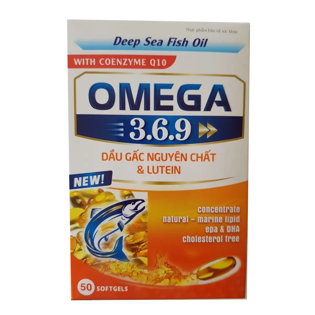 Viên uống dầu cá OMEGA 3.6.9 Deep Sea Fish Oil (UK Pharma) hộp 50 viên nang mềm