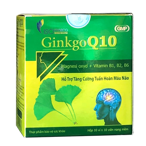 Viên uống hỗ trợ tăng cường tuần hoàn não Ginkgo Q10 (ISOPHARCO) hộp 100 viên