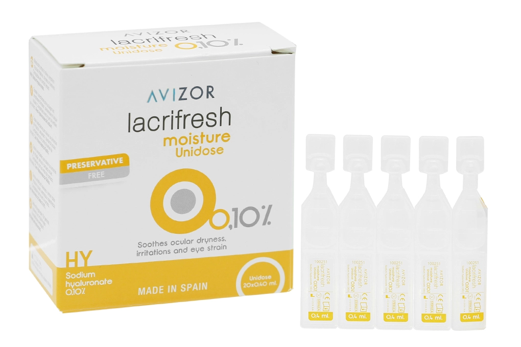 Dung dịch nhỏ mắt Avizor Lacrifresh Moisture Unidose 0.1% hộp 20 ống