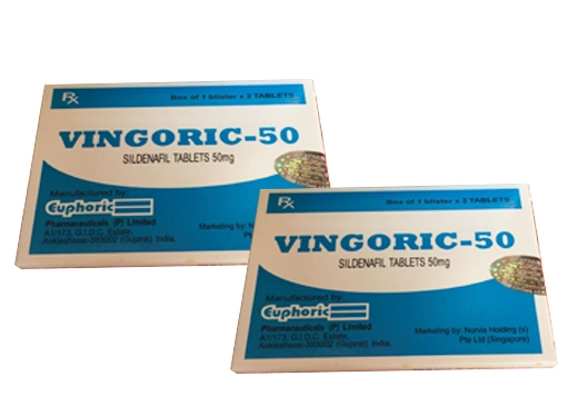 Thuốc điều trị rối loạn cương dương Vingoric 50 hộp 1 vỉ x 2 viên nén