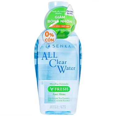 Nước tẩy trang không cồn Senka Micellar All Clear Water Fresh chai x 230ml