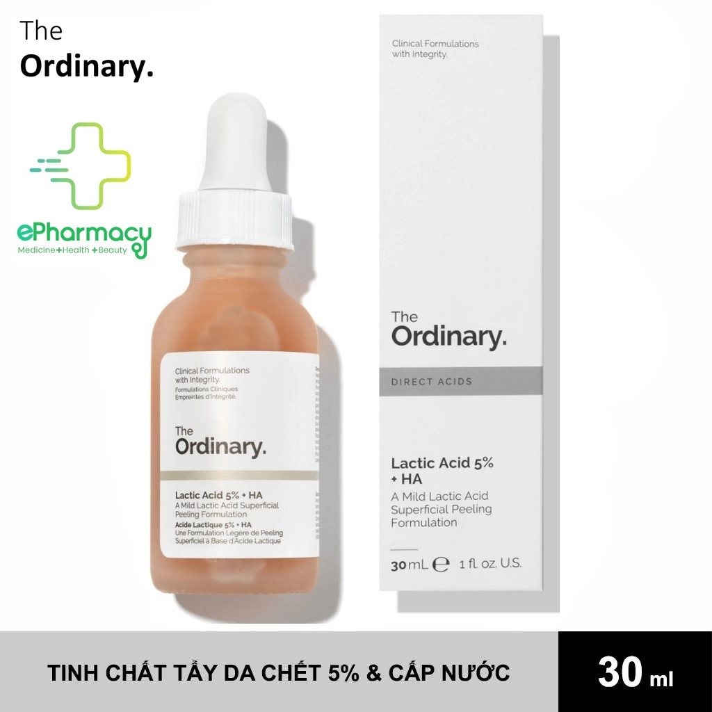Tinh chất giữ ẩm, tẩy da chết dịu nhẹ The Ordinary Direct Acids Lactic Acid 5% + HA chai 30ml
