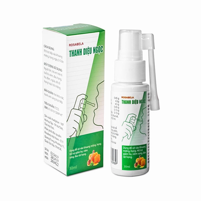 Xịt họng hỗ trợ viêm họng THANH DIỆU NGỌC chai 30ml
