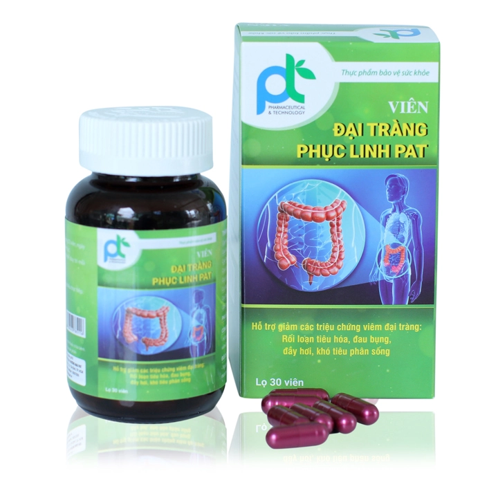 Viên uống hỗ trợ tiêu hóa Đại tràng phục linh PAT hộp 1 lọ 30 viên