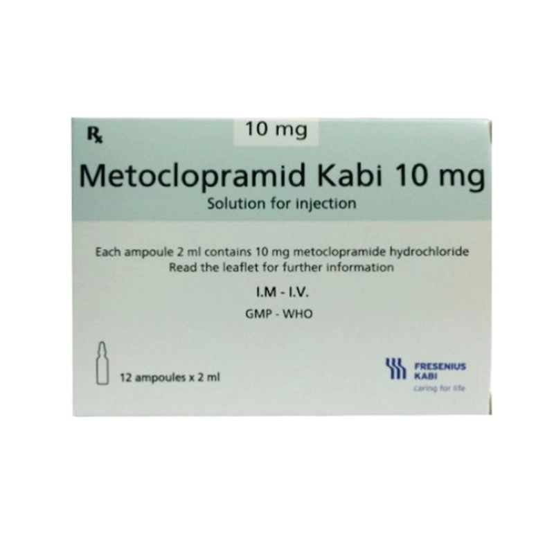 Dung dịch tiêm Metoclopramid Kabi 10mg hộp 12 ống x 2ml