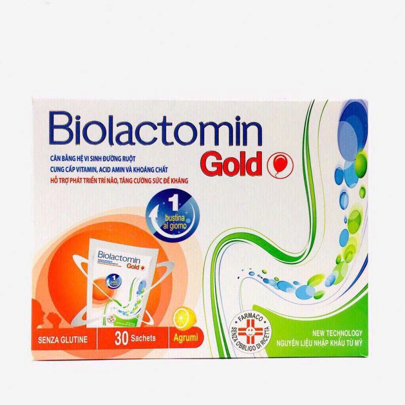 Men tiêu hóa vi sinh BIOLACTOMIN Gold Argumi  Hộp 30 gói