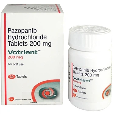 Thuốc điều trị ung thư biểu mô tế bào thận (RCC) và ung thư phần mềm (STS) Votrient 200mg hộp 1 lọ 30 viên