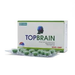 Thuốc tăng tuần hoàn máu não Topbrain hộp 60 viên.