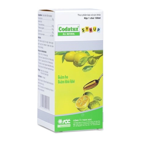 Siro giảm ho, khò khè Codatux hộp 1 chai 100ml