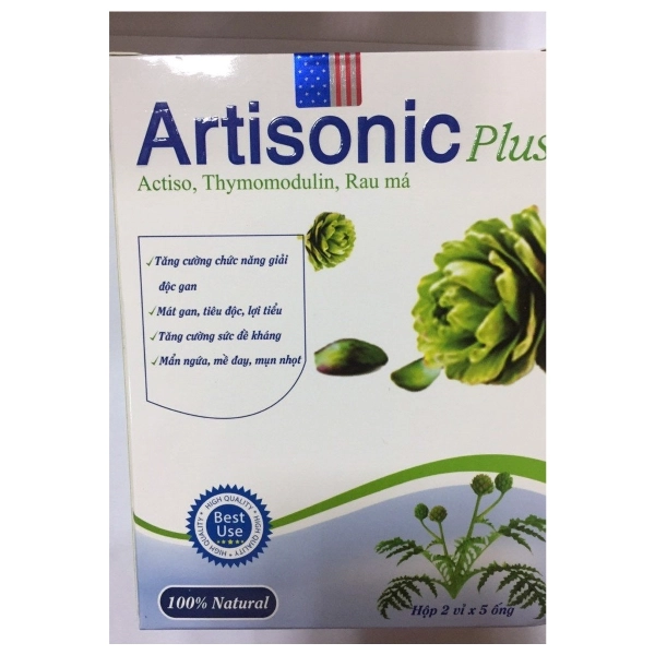 Viên uống bổ gan Artisonic Plus hộp 2 vỉ x 5 ống