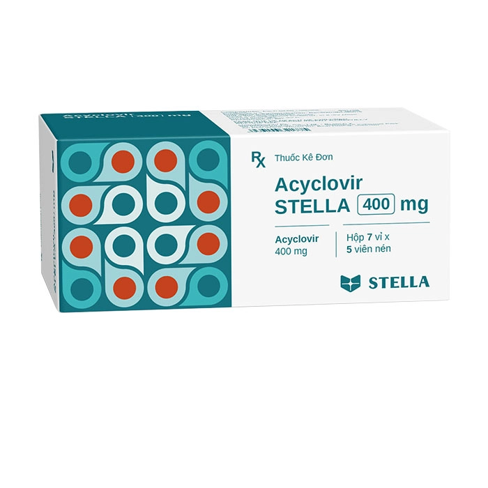 Thuốc kháng virus Acyclovir Stella 400mg hộp 35 viên