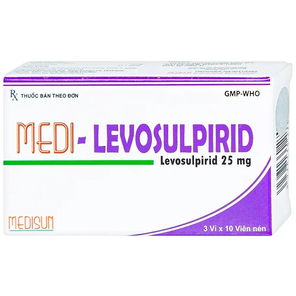 Medi - Levosulpirid 25mg hộp 30 viên