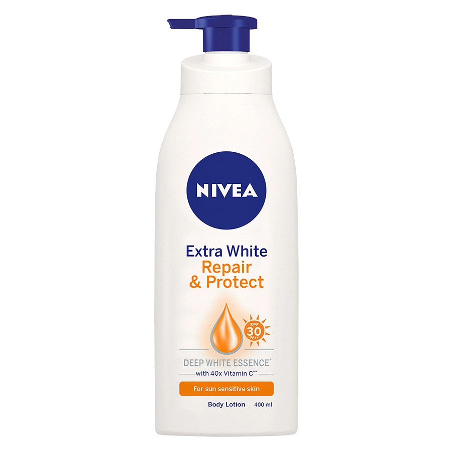 Sữa dưỡng thể chống nắng ban ngày Nivea Extra White Repair & Protect Body Lotion SPF30 PA++ chai 400ml