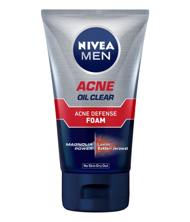 Sữa rửa mặt Nivea Men Acne Oil Clear Defense Foam tuýp 100g