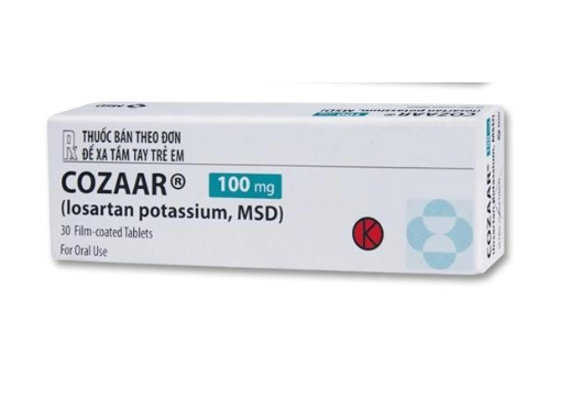 Thuốc trị tăng huyết áp Cozaar 100 mg hộp 30 viên