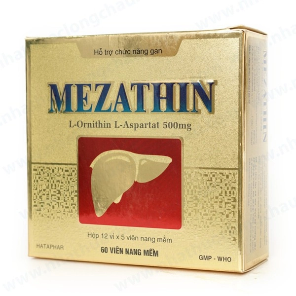 Thuốc hỗ trợ chức năng gan Mezathin hộp 12 vỉ x 5 viên nang mềm