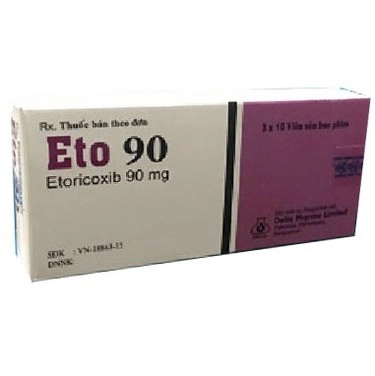 Điều trị viêm xương khớp cấp và mãn tính Eto 90 Delta hộp 3 vỉ x 10 viên