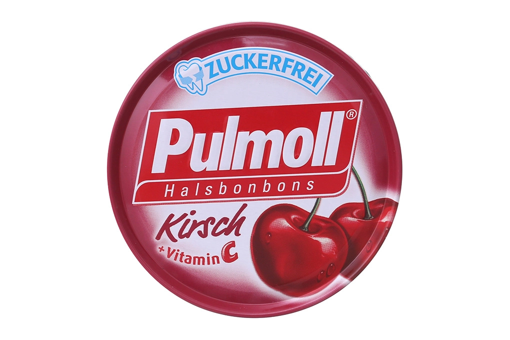 Kẹo ngậm ho Pulmoll Kirsch + Vitamin C (vị cherry) hộp 50g