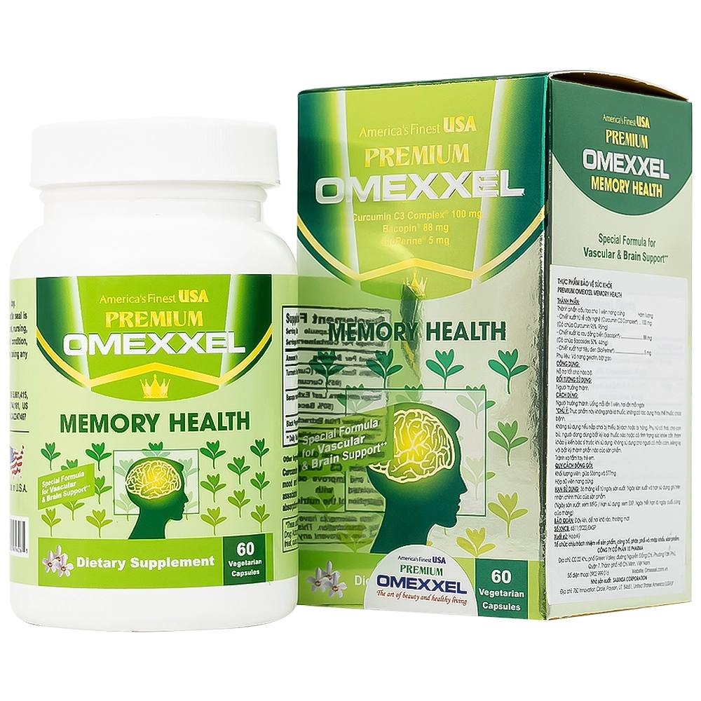 Hỗ trợ tốt cho não bộ Premium Omexxel Memory Health hộp 60 viên