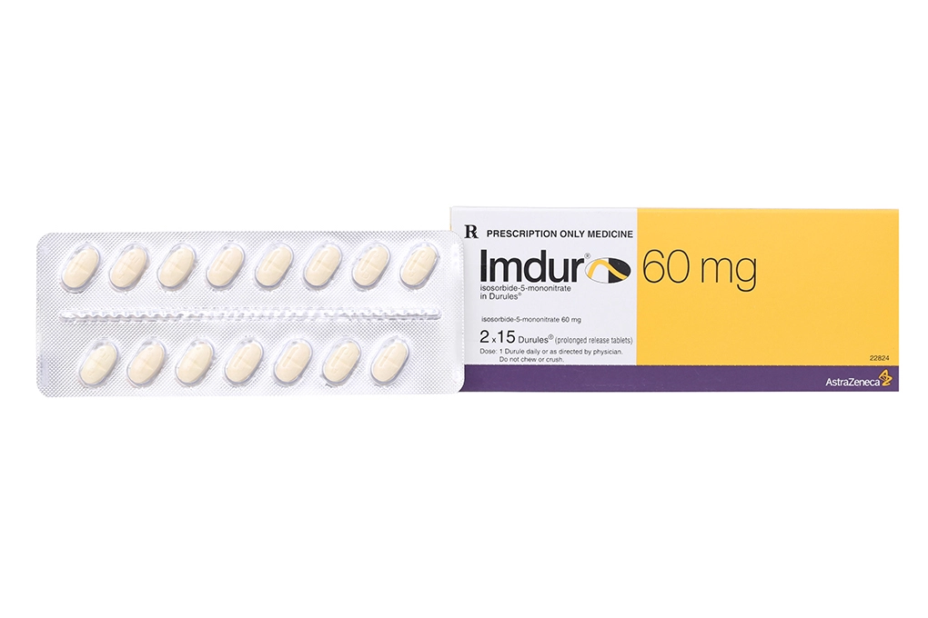 Thuốc trị đau thắt ngực Imdur 60mg hộp 30 viên