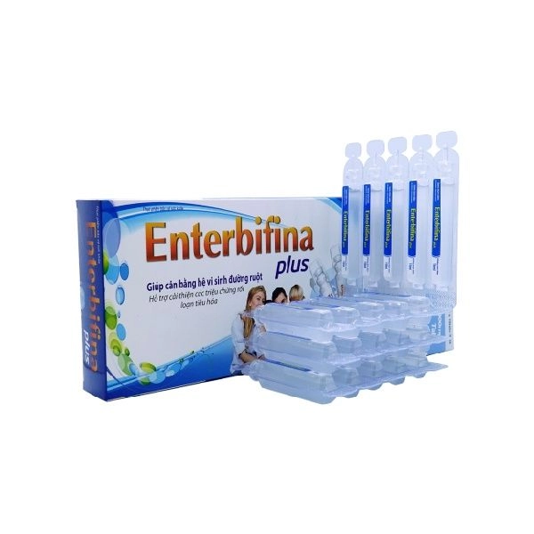 Men vi sinh Enterbifina Plus hộp 4 vỉ x 5 ống x 10ml