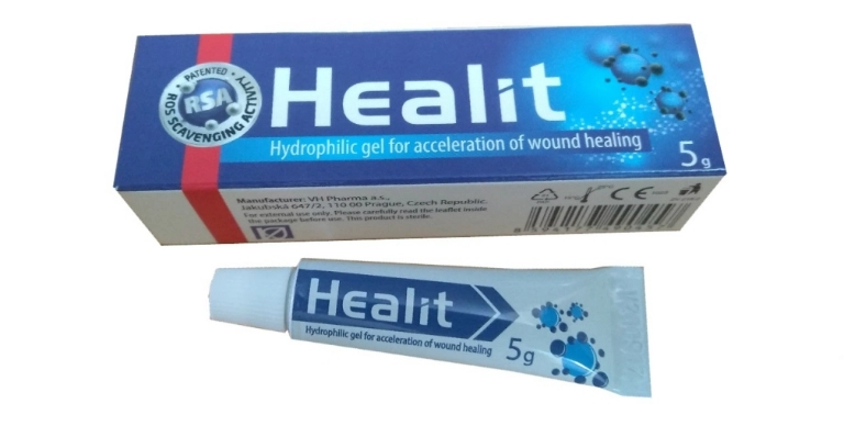 Gel trị vết thương hở Healit (VH Pharma) hộp 1 tuýp 5g