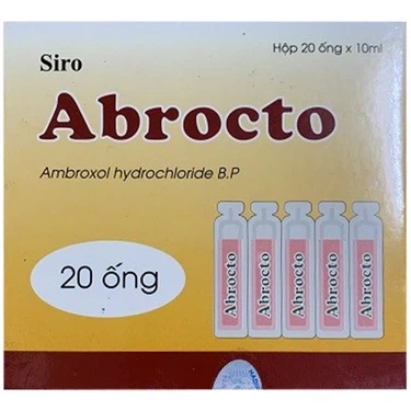 Siro ho tiêu đàm Abrocto Dược Hà Tĩnh hộp 20 ống