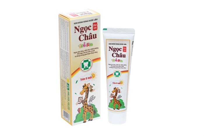 Kem đánh răng dược liệu Ngọc Châu Trẻ Em (trên 6 tuổi) hộp 1 tuýp 70g