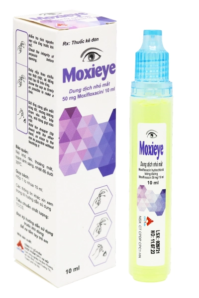 Dung dịch nhỏ mắt điều trị nhiễm khuẩn Moxieye 50mg hộp 1 chai 10 ml