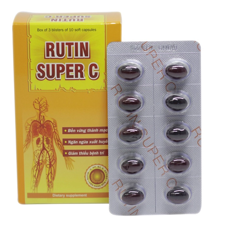 Thực phẩm chức năng Beli Rutin Super C hộp 30 viên