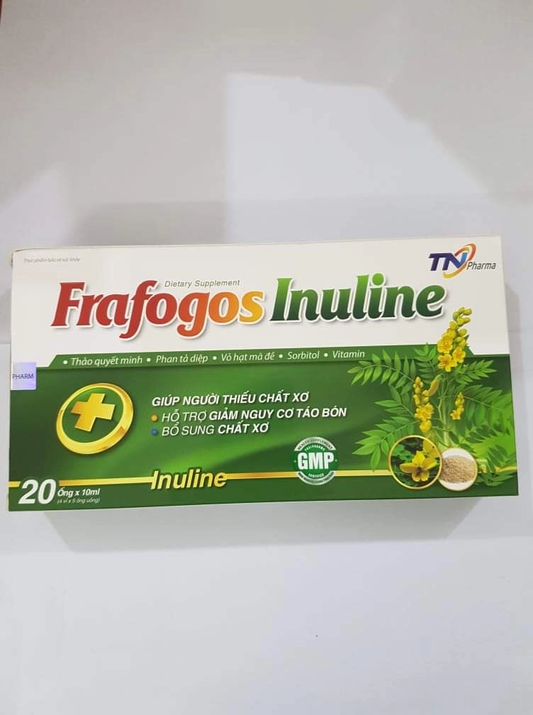 Bổ sung chất xơ, giảm nguy cơ táo bón Frafogos Inuline hộp 4 vỉ x 5 ống x 10ml