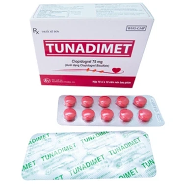Thuốc điều trị nguy cơ tai biến tim mạch Tunadimet hộp 10 vỉ x 10 viên