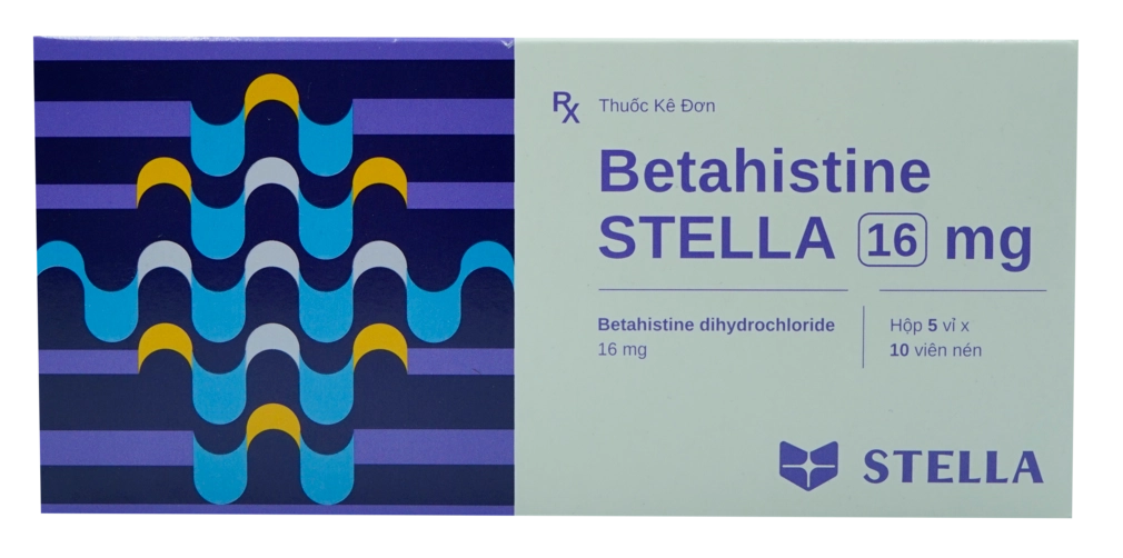 Thuốc điều trị hội chứng Meniere Betahistine STELLA 16mg hộp 5 vỉ x 10 viên