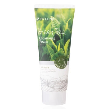 Sữa rửa mặt dưỡng ẩm 3W Clinic Trà Xanh Green Tea Cleansing Foam tuýp 100ml