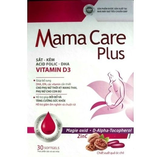 Viên uống bổ sung vitamin cho bà bầu Mama Care Plus hộp 1 lọ 30 viên