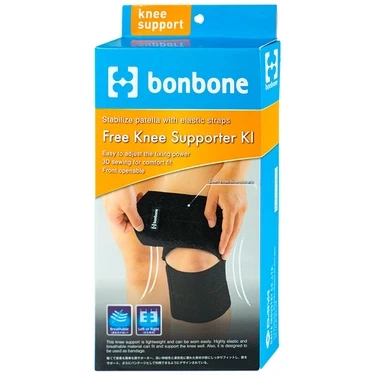 Đai hỗ trợ cố định đầu gối free size Bonbone Free Knee Supporter KI hộp 1 cái