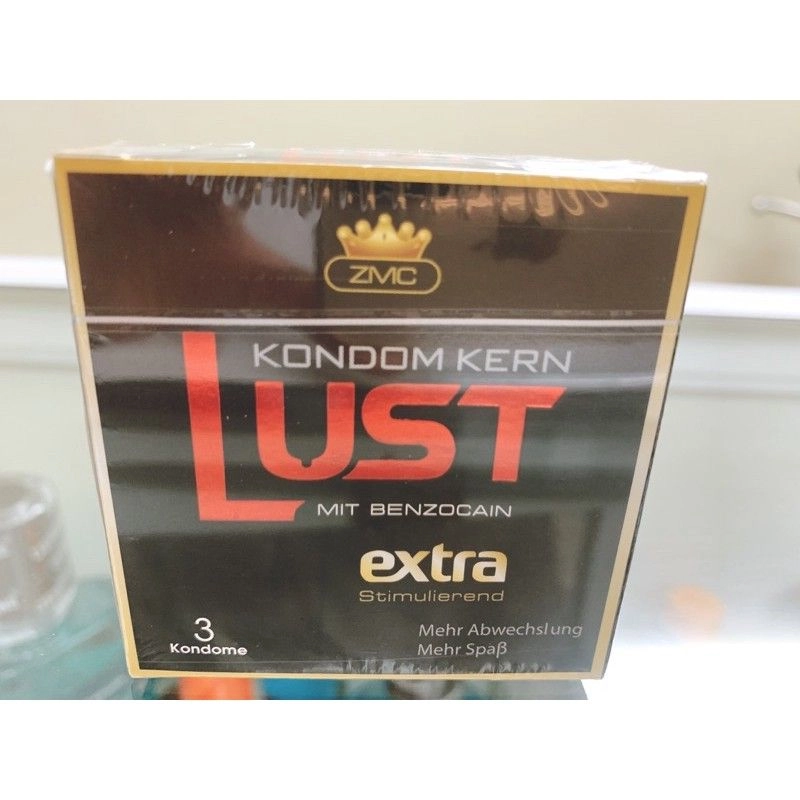 Bao cao su Lust Extra Benzocain hộp 3 cái