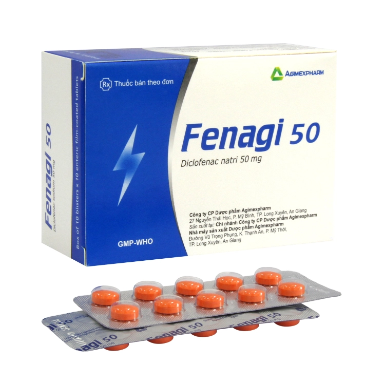 Thuốc giảm đau, kháng viêm Fenagi 50 hộp 10 vỉ x 10 viên