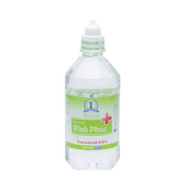 Nước muối sinh lí Nước Muối Vĩnh Phúc  chai 500ml