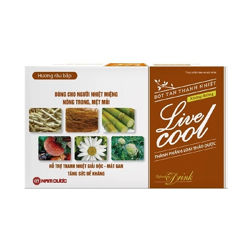 Bột tan thanh nhiệt Livecool (Hương Râu bắp) hộp 10 gói x 7g
