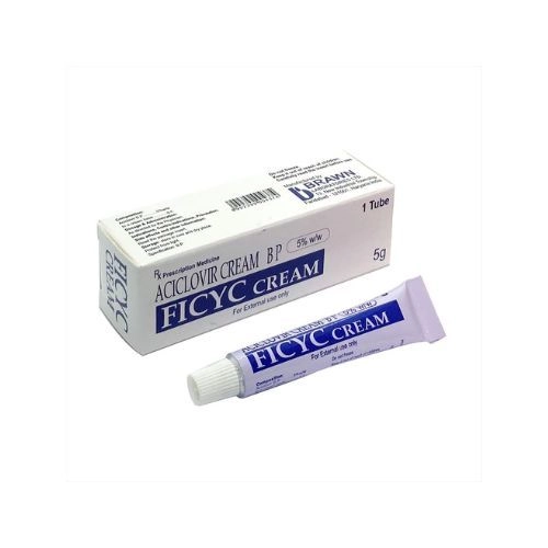 Thuốc điều trị da liễu Ficyc cream ACYCLOVIR hộp 1 tuýp 5g