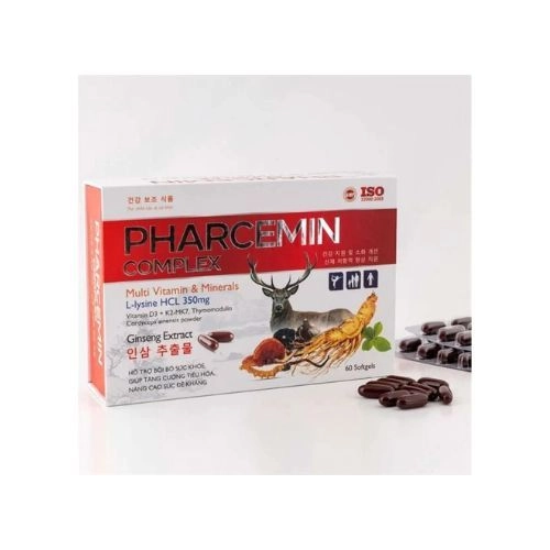 Hỗ trợ bồi bổ sức khỏe, giúp tăng cường tiêu hóa, nâng cao sức đề kháng Pharcemin Complex hộp 6 vỉ x 10 viên