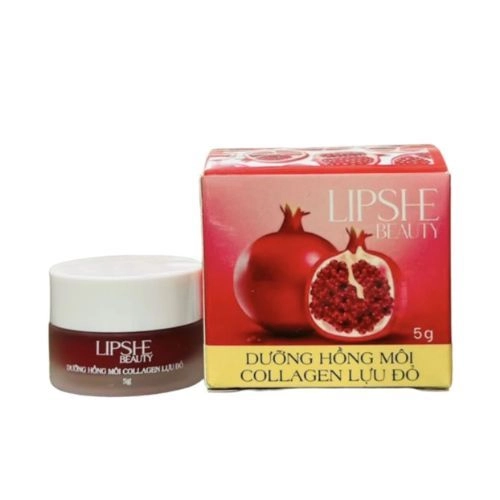 Son dưỡng môi lựu đỏ Lipshe Beauty hộp 1 hũ 5g